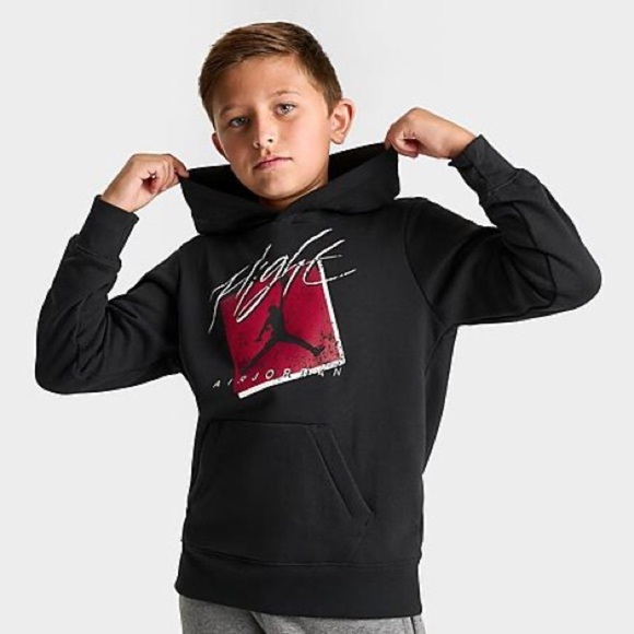 Jordan Big Boys Jumpman Flight Spray Pullover Hoodie, sweatshirt, S - Picture 1 of 10